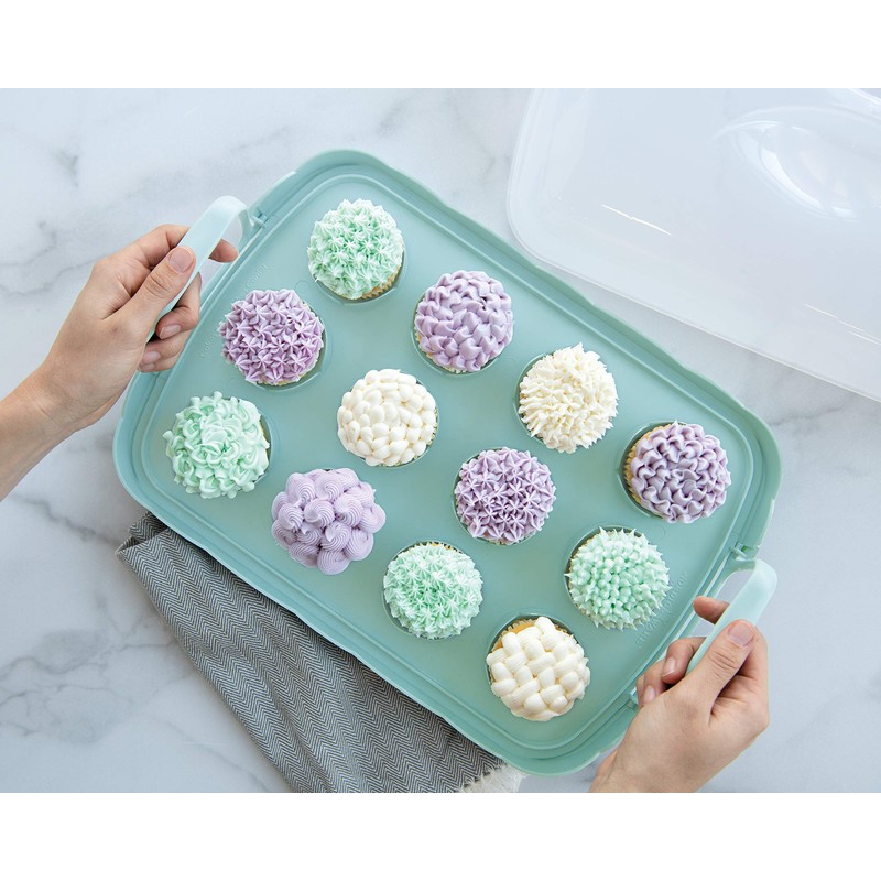 Nordic Ware Cakes and Cupcakes Carrier, Blue