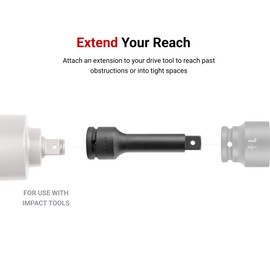 TEKTON 3/4 Inch Drive x 6 Inch Impact Extension (Through Hole) | SIA31006