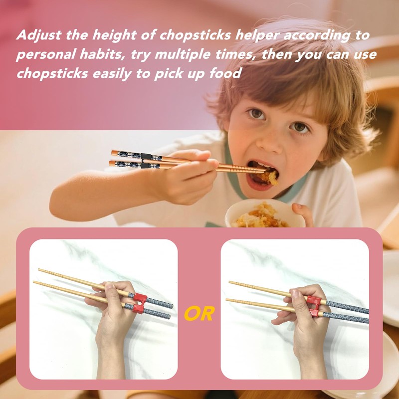 EAEDMY 5 Pairs Kid Adult Training Chopsticks Trainers for Beginners,