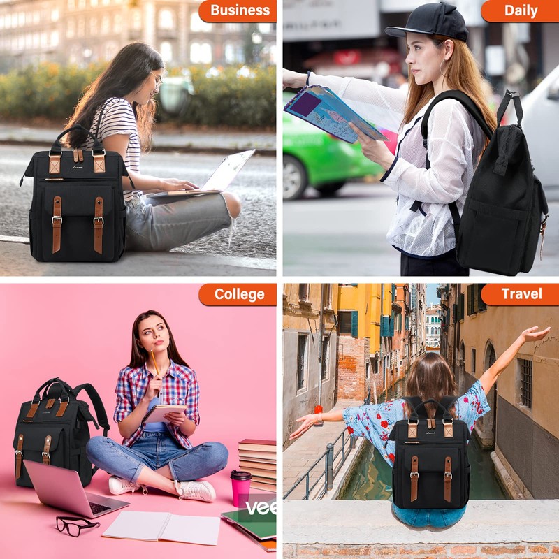 LOVEVOOK Laptop Backpack for Women, Teacher Nurse Bag Work Travel