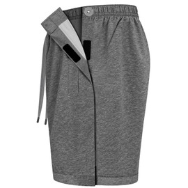 Unisex Tear Away Shorts Breakaway Athletic Shorts with Pockets Post Hip Knee Surgery Recovery Shorts for Men & Women (X-Large,Dark Grey)