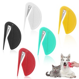 5 Pieces Colorful Pet Knotting Comb Set, Small Plastic Cat Hair Removal Tool, Multifunctional Dematting Comb for Dogs Grooming Removing Loose Tangled Supplies