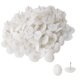 uxcell 18mm Dia Nylon Head Furniture Chair Table Feet Glide Protector Nail White 400pcs