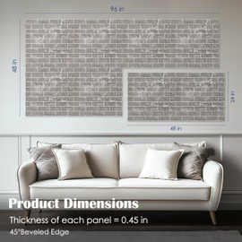 JaneTech 3-Pack Acoustic Wall Panels Sound Absorbing Panels, 48" X 24" X 0.4" Decorative Acoustic Panels, Sound Absorbing Wall Art with Nano Glue for Recording and Home Studio, Office,Conference