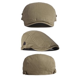 FBBULES Beret Hats, Flat Caps, Breathable Peaked Cap, Sun Protection, Hunting Hats, Outdoor Caps, Gatsby Newspaper Boy Hat, Casual Cap, Summer Hat, Berets for Men and Women, Khaki 3