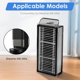 (4 Pack) X50 Ultra Replacement HEPA Filters Compatible with Dreame X50 Ultra/ L50 Ultra/ L40S Pro Ultra/ X50 master Robot Vacuum Cleaner, Filter Kit, Filters Accessories Kit