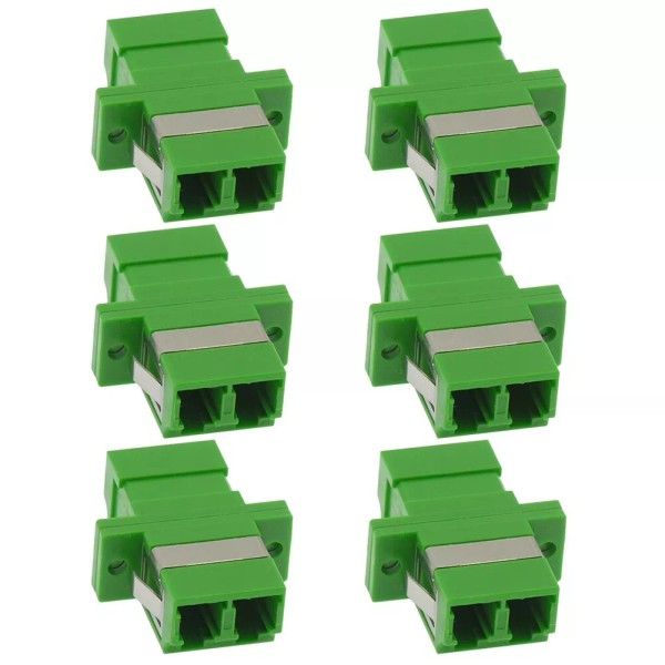 Unbranded 6x LC APC Duplex Singlemode Flange Fiber Optical Adapter