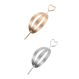 VICASKY 2pcs Irregular Hair Bun Holder Hair Accessories for Women Elegant Design Heart Shape for Weddings Dances and Daily Use