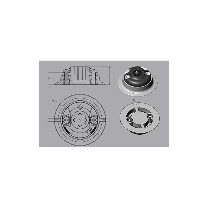 Railblaza Quik Mount Shell Assembly: Stick 03 4087 (Black) –