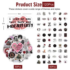 NYGGTYK 240 Dark Book Stickers, Creative Scrapbook Stickers, DIY Notebook Manual Water Cup Decorative Stickers, Funny Graffiti Stickers