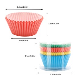 GOEDEKE Cupcake Cases,100Pcs Paper Cupcake Cases for Baking,Cupcake Cases,Baking Cups,Cupcake Cases for Baking,Mini Muffin Wrappers Cases Muffin Cups,Paper Baking Case for Coronation Party【Color Mix】
