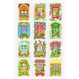 Pretty Little Gem Mini Diamond Painting Kit:_Window Set