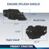 PIT66 Front Engine Splash Shield Under Cover,Compatible with Toyota Camry