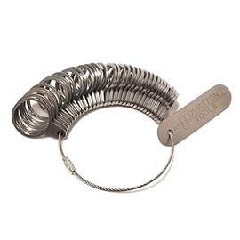Grehge ls Standard Steel Finger Gauge Set Measures Ring Sizes 1-16