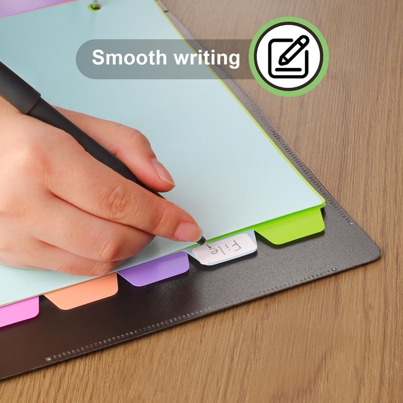 habgp 16Pcs/2 Set Binder Dividers with Tabs, 8 Color Tab