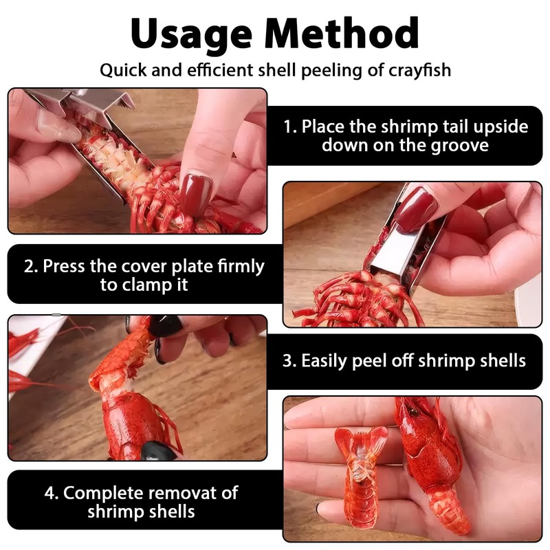 4 Pcs Crawfish Peeler Tool, Stainless Steel Crawfish Tail Remover