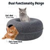 Cdycam Large Cat Donut Cave, Cat Tunnel Bed for Indoor