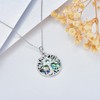 YAFEINI Tree of Life Necklace 925 Sterling Silver Chakra Lotus