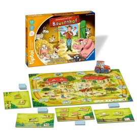 Ravensburger tiptoi Spiel 00125 Puzzle Fun on the Farm - Educational Game from 3 Years, Educational Logic Game for Boys and Girls, for 1-4 Players