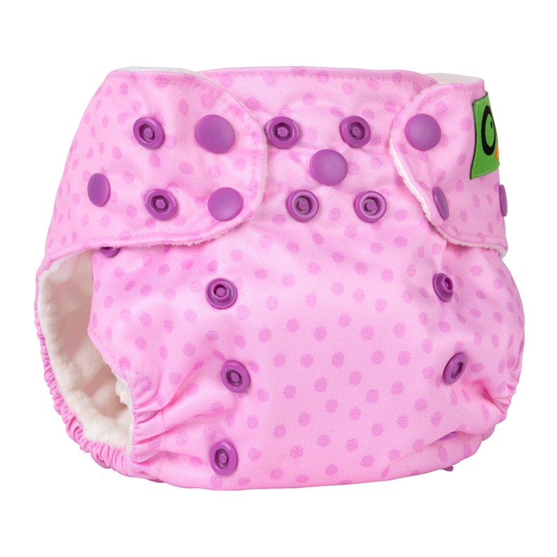 Zoocchini Unicorn Pink Hybrid All-in-One Nappies with Two Reusable Pads,