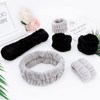 Casoty 6 Pcs Spa Headband Face Wash Headband and Wristband