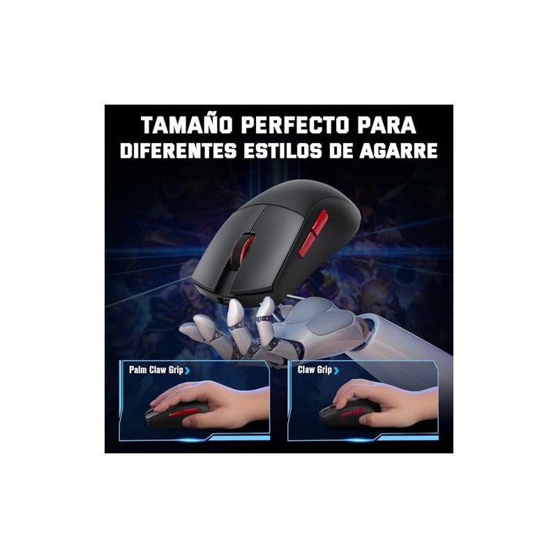 BLIZZARD Alliance Mouse Gaming Ultraligero de 49g, Mouse Inalámbrico con