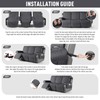 TAOCOCO 100% Waterproof Recliner Cover, Non-Slip Washable Reclining Couch Cover