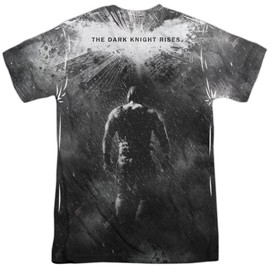 Dark Knight Rises Bane in Rain Front Back Print 100% Polyester Adult Costume T Shirt for Men & Women, 4X-Large Multicolor