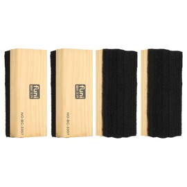 PATIKIL 4 Pack Magnetic Dry Erase Eraser, 2x4.7in Magnetic Whiteboard Eraser Wooden for White Board Glass Calendar Board Fridge Refrigerator Office Supplies, Large, 51x120mm