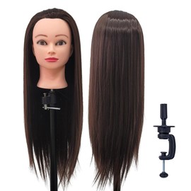 Female Practice Hair Mannequin Head for Braiding Doll Head with hair for Hair Styling Cutting