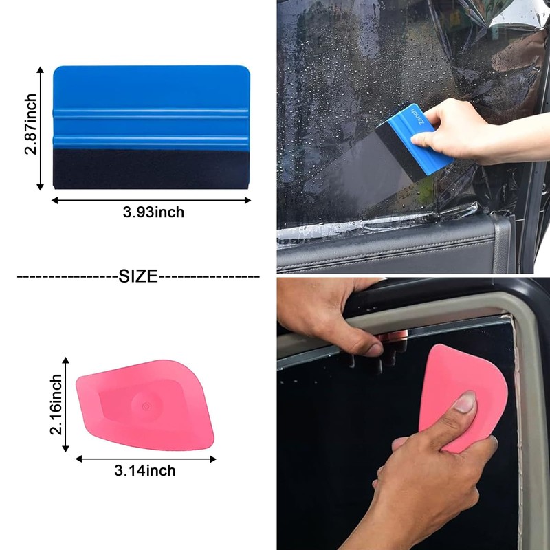 Car Window Tint Kit, Shackcom 11 Pcs Professional Vinyl Wrap