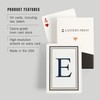 Lantern Press Monogram, Estate, Gray and Blue, E (52 Playing