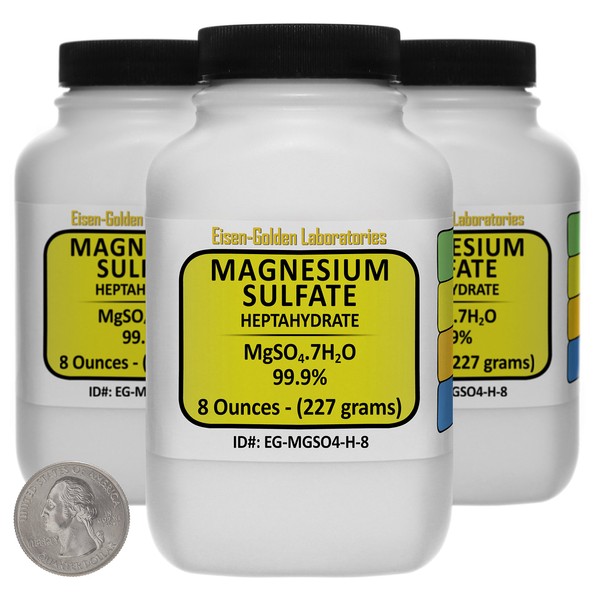 Magnesium Sulfate [MgSO4.7H2O] 99.9% USP Grade Crystals 1.5 Lb in