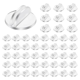 FDJZXW Place Card Holder, Pack of 100, Menu Card Holder, White Transparent Card Stand, Name Card Stand for Photos, Business Cards, Menus, Playing Cards (Diameter 20 mm)