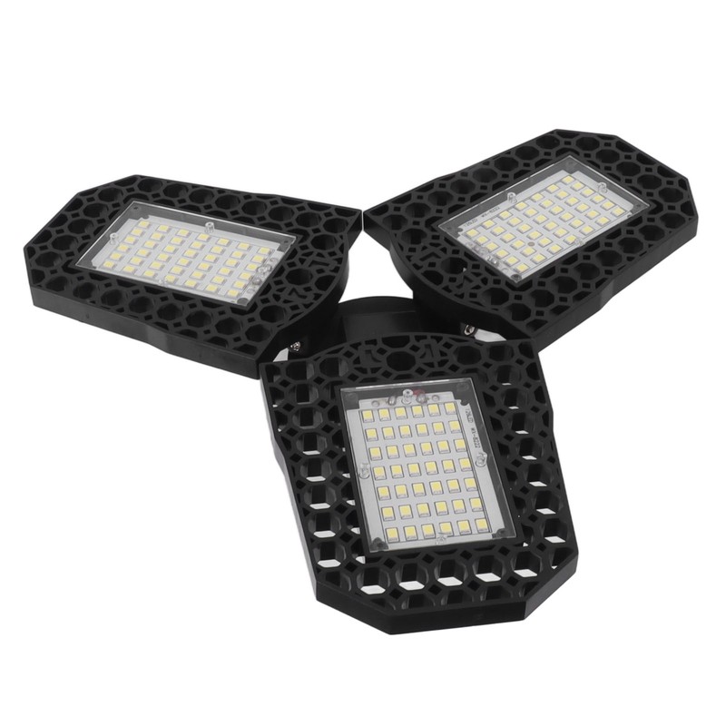 E27 LED Ceiling Lamp Mining Lamps 60W Three Leaves Folding