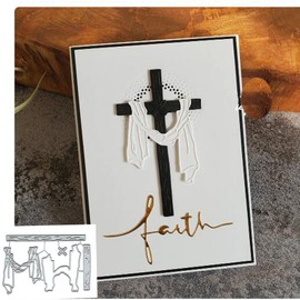 Cross Crucifixion Easter Metal Die Cuts,Cross Scarf Cutting Dies Cut Stencils DIY Scrapbooking Decorative Embossing Paper Scrapbooking Card Making
