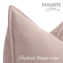 ZWJD Dusty Pink Cushion Cover, 50 x 50 cm, Set of 2, Chenille Cushion Covers, Sofa Cushion Covers with Elegant Design, Soft and Luxurious Decorative Cushions for Couch, Bed and Home Decoration