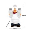 FishMM Resin Decorative Ornaments,Kitchen Decor,Cook Statue,French Chef Figurines with Salt