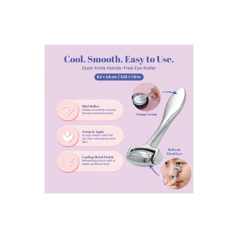 ROSELYNBOUTIQUE Gua Sha Facial Tools & Stainless Steel Face Roller