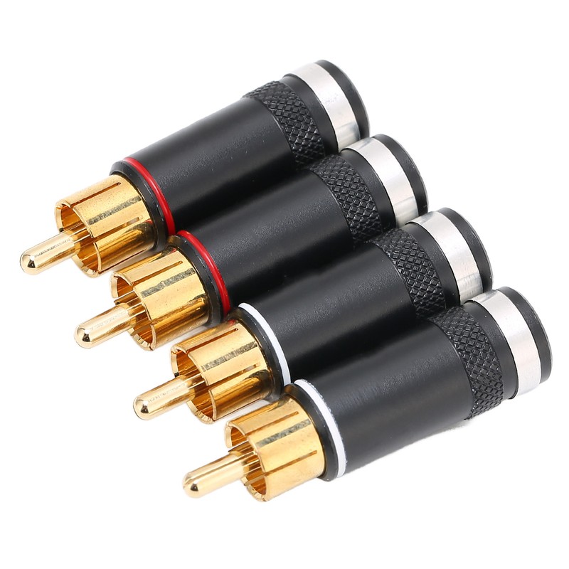 Preffair R1764 RCA Audio Plug 24K Gold Plated Signal Cable