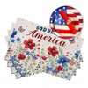 4th of July Placemats Red Blue Flowers Leaf Butterfly Place