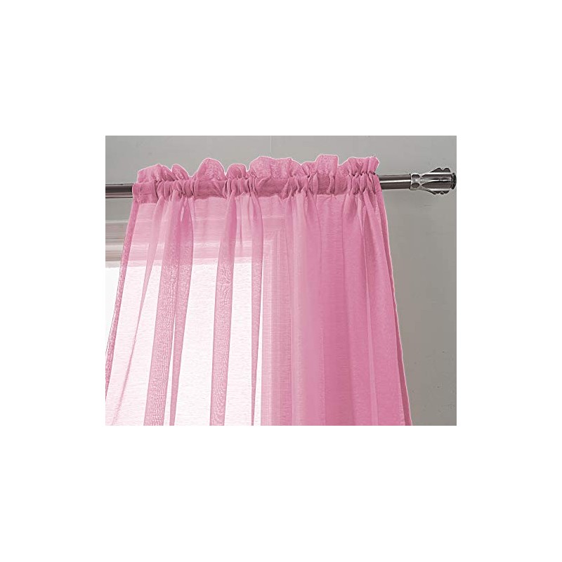 RT Designers Collection PNC04326 Celine Sheer 55x90 Rod Pocket Curtain