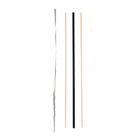 Sticker for Golf Putter, 3 Lines Alignment (Triple Track) (Black and Orange, 2 Pack)