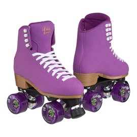 Jackson - Vista Viper Roller Skates for Women and Girls with Atom Pulse Lite Wheels, High Top Suede Quad Skates, (Purple)