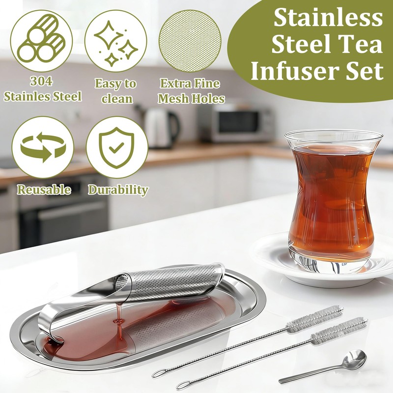 Stainless Steel Tea Infuser for Loose Leaf Tea – Reusable