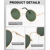 HENGOSEN Round-Sunglasses Polarised Circle-Sunglasses for-Men-Women: Retro Metal Hippie Sun Glasses