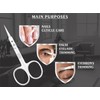Cuticle Scissors Extra Fine Curved Eyebrow Scissors, Super Slim Small