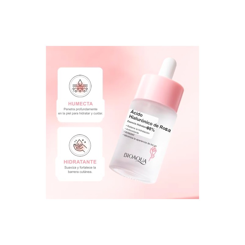 Sérum Rosas con Ácido Hialurónico Rose Hyaluronic Acid Serum, Hydrating