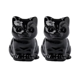 CYNOSURETECH 2 Pieces Of Kitten-Shaped Crystal Carvings, Desktop Decorations, Animal Decorative Ornaments, Cute Mini Ornaments, Creative Ornaments