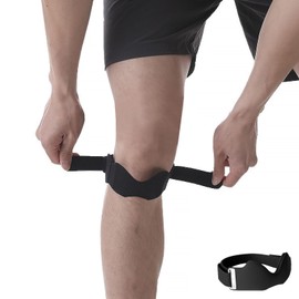 Patella Tendon Bandage, Patella Knee Support Adjustable Knee Support, Patella Bandage for Men and Women, Patella Tendon Knee Support Meniscus Bandage for Football, Basketball, Running, Tennis (Pack of